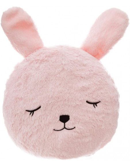 Coussin lapin - L 27 cm x l 27 cm - Rose