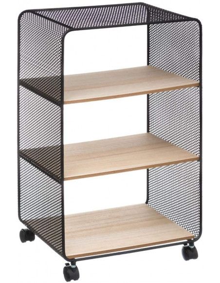 Etagère en métal - Noir - L 43 x P 28 x H 73 cm - Cirila