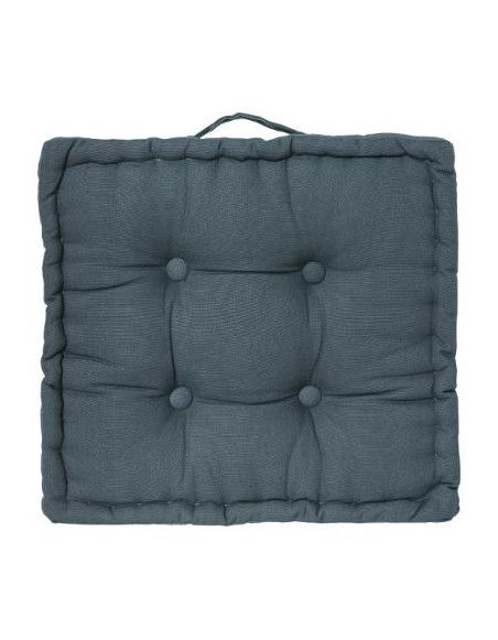 Coussin de sol en coton - L 40 cm x l 40 cm - Bleu