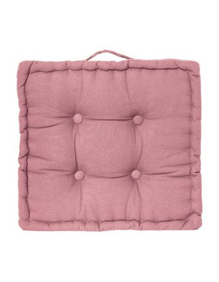 Coussin de sol en coton - L 40 cm x l 40 cm - Rose