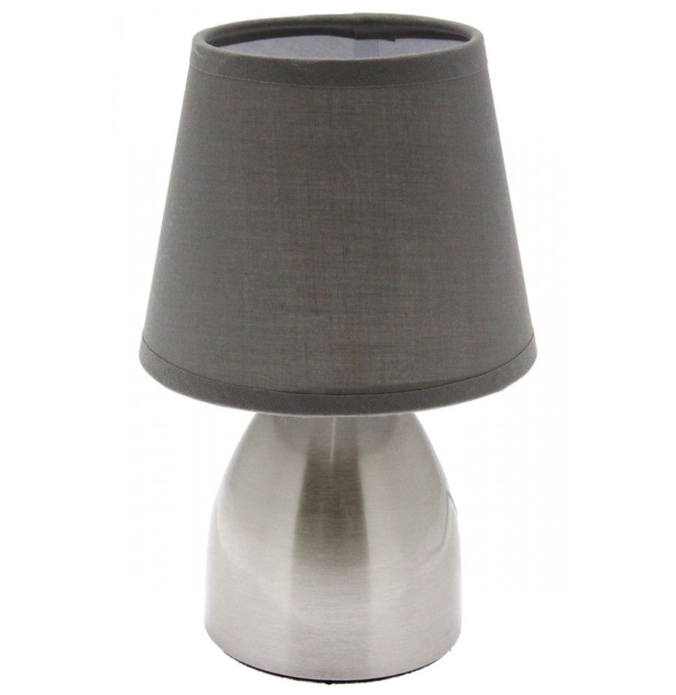 Lampe de chevet touch - Gris - Tactile à 3 intensités