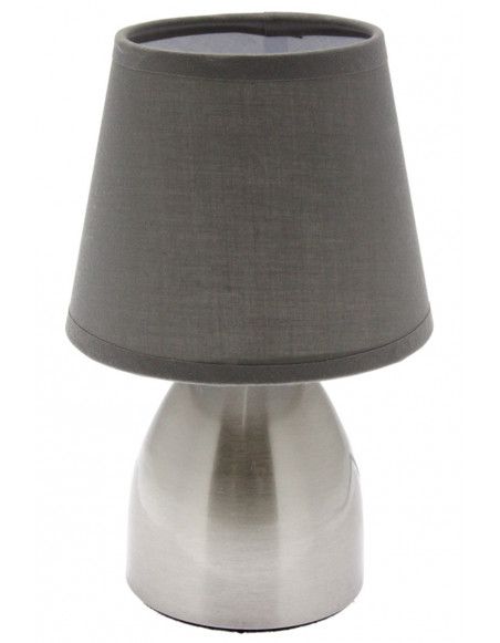 Lampe de chevet touch - Gris - Tactile à 3 intensités