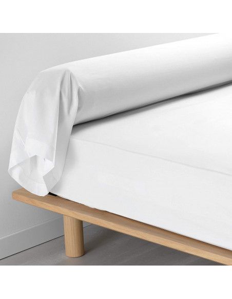 taie de traversin unie - 85 x 185 cm - Percaline - Blanc