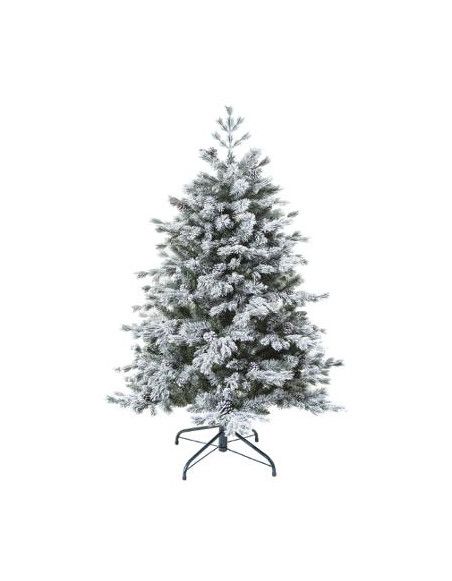 Sapin de Noël  floqué - D 99 cm x H 150 cm - Yukon -  Vert