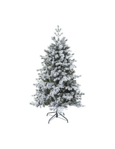 Sapin de Noël  floqué - D 117 cm x H 180 cm - Yukon -  Vert