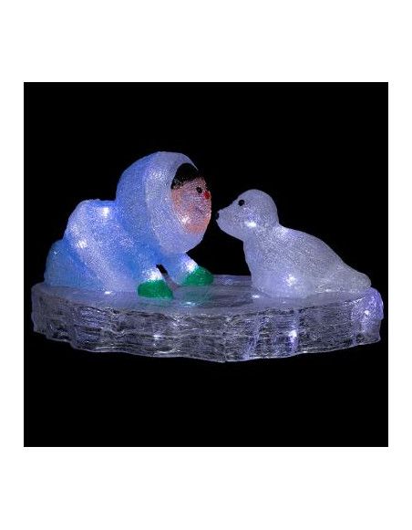 Eskimo lumineux - L 48 cm x l 30 cm - Blanc froid