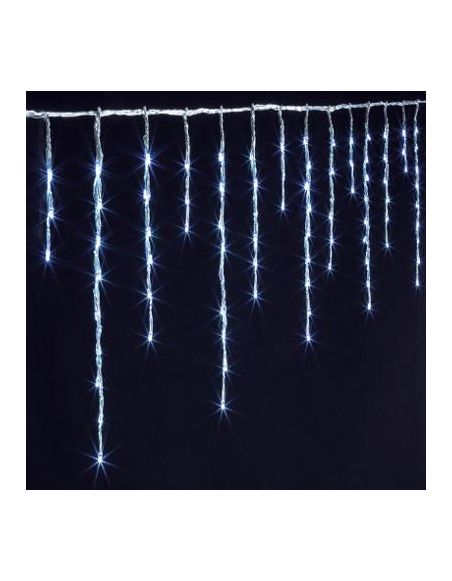 Guirlande rideau effet stalactite  480 LED - 8 mètres - Blanc froid