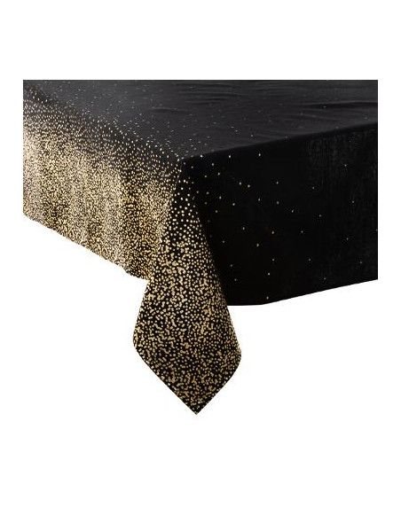 Nappe imprimé Léopard - 140 cm x 240 cm - Noir et doré