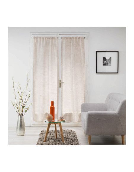 Paire de voilage à fronces - 70 x 200 cm - Mila - Beige