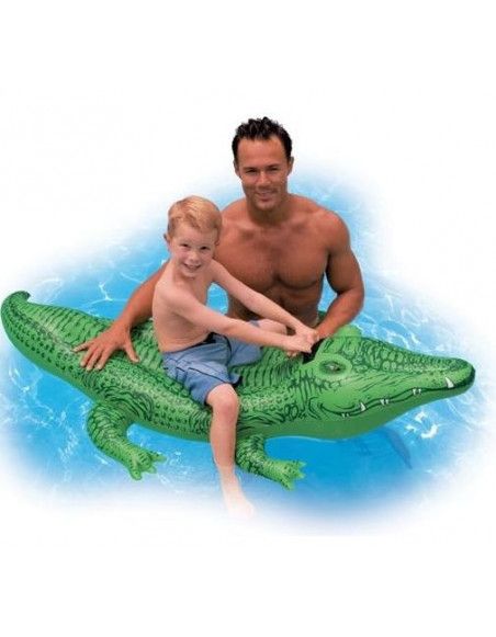 Crocodile gonflable à chevaucher - Jeu de piscine Intex