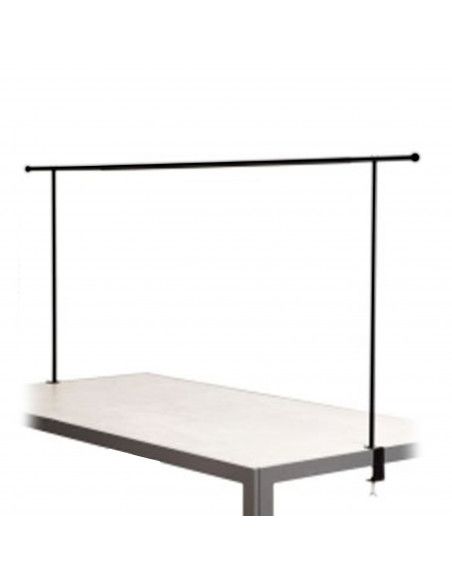 Barre décoration de table ajustable - L 250 cm x l 4 cm x H 90 cm - Noir