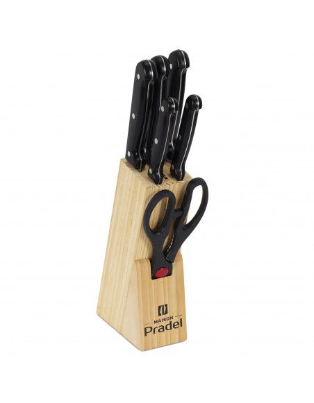 Bloc rangement 7 couteaux - Cuisine - L 15 cm x l 7,5 cm x H 34,5 cm