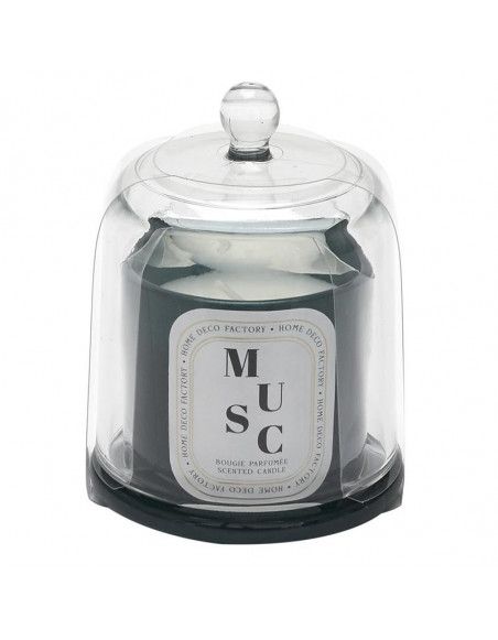 Bougie parfumée Musc blanc avec Cloche - Bijou surprise - D 6,8 x H 11 cm