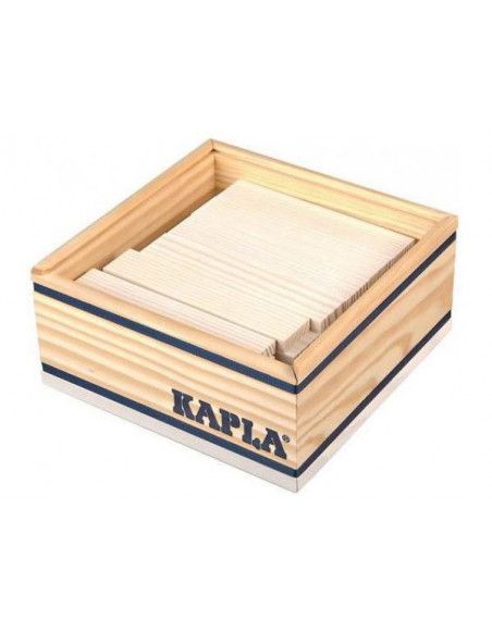Kapla - Carré de 40 planchettes en bois - Blanc 