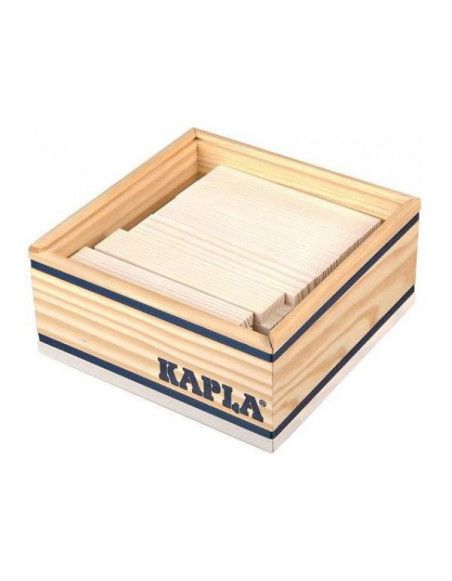 Kapla - Carré de 40 planchettes en bois - Blanc