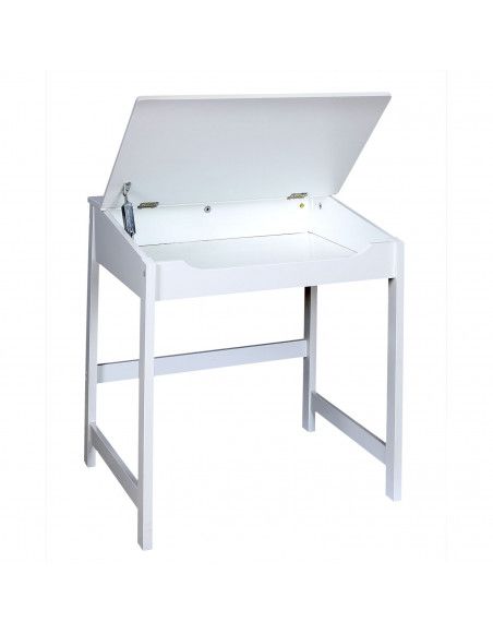 Bureau pupitre - L 45 cm x l 47.5 cm x H 52 cm - Charlie - Blanc