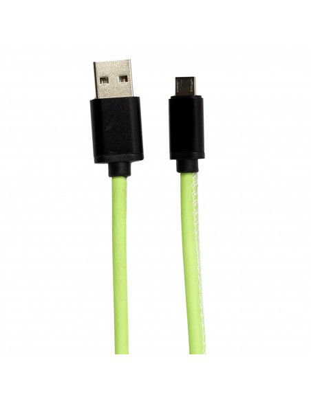 Câble de charge rapide - Micro USB - Phosphorescent - L 2 M - Vert