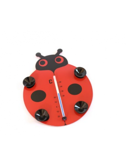 Thermomètre à ventouses en forme de coccinelle - Rouge et Noir