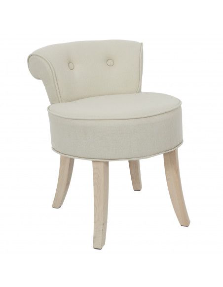 Tabouret - Eleonor - L 44 cm x l 47 cm x H 60,5 cm - Beige