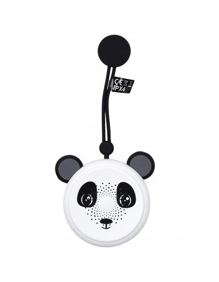 Enceinte Panda - Ventouse waterproof - L 9 cm x l 5 cm x H 13 cm - Blanc