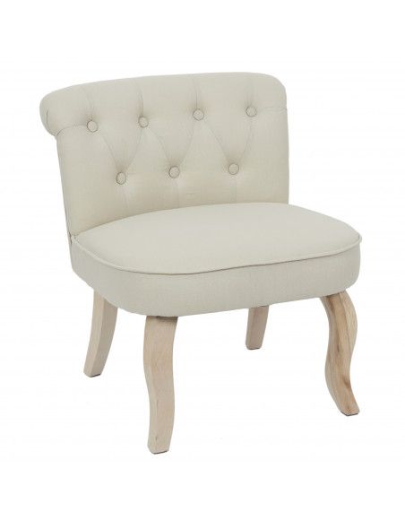 Fauteuil - Eleanor - L 46 cm x l 55 cm x H 65 cm - Beige