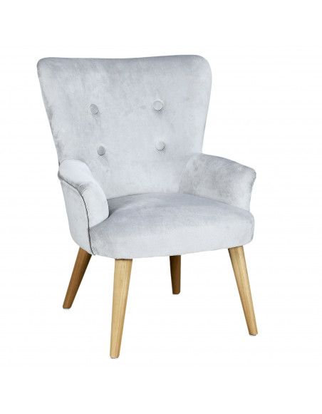 Fauteuil - L 44,5 cm x l 50 cm x H 76 cm - Helsinki - Gris