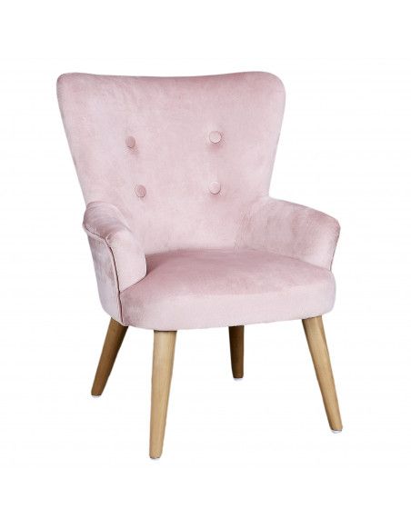 Fauteuil - L 44,5 cm x l 50 cm x H 76 cm - Helsinki - Rose