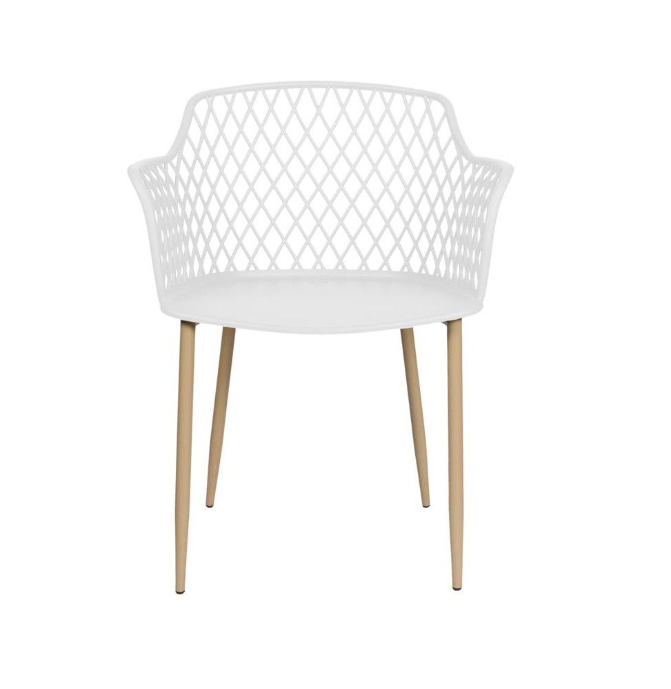 Fauteuil - L 54,1 cm x l 62,2 cm x H 80 cm - Malaga - Blanc