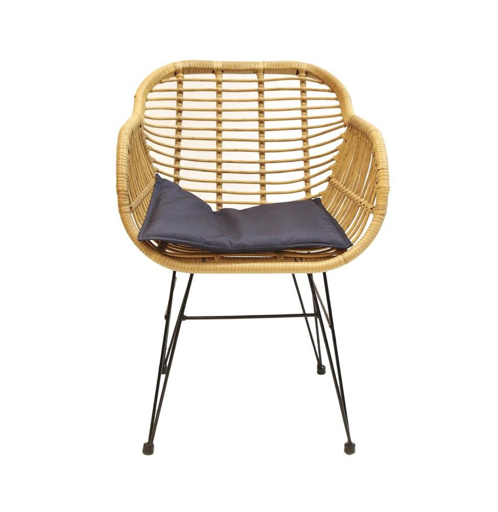 Fauteuil extérieur - L 56 x l 60 cm - Plastique