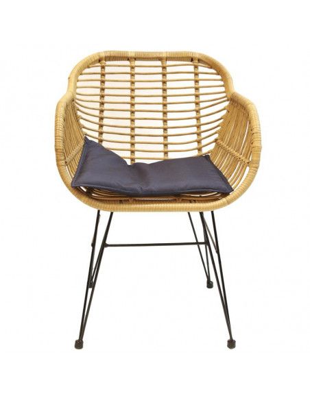 Fauteuil extérieur - L 56 x l 60 cm - Plastique