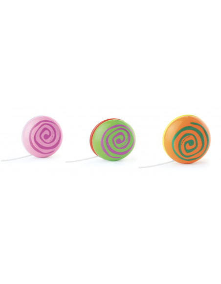 Assortiment de 6 yoyos spirale bicolores - Vilac - Jeux et jouets