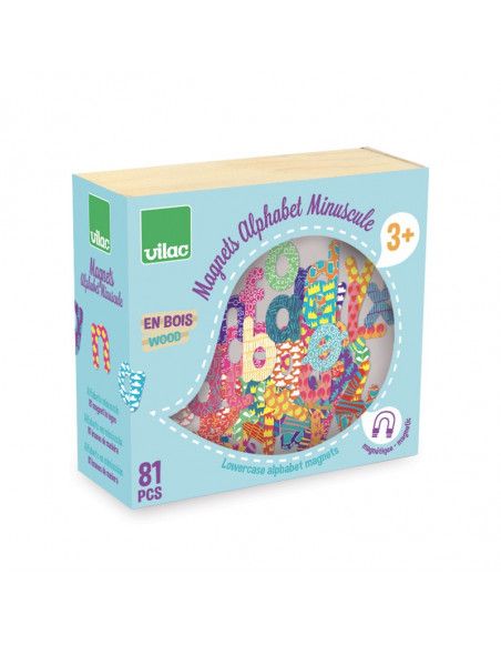 Magnets Alphabet minuscule 81 pcs - Vilac - Jeux et jouets