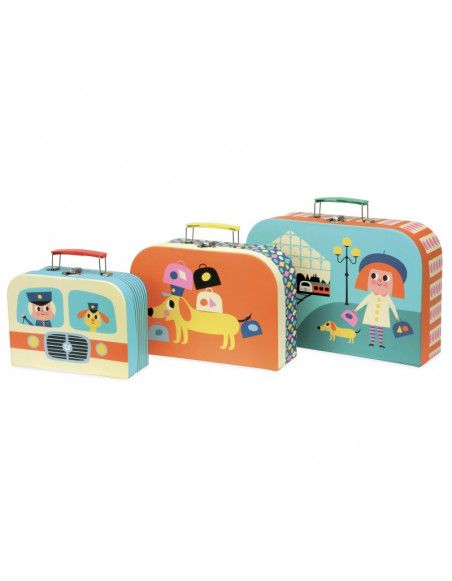 Set de 3 valises gigognes Ingela P. Arrhenius - Vilac - Jeux et jouets