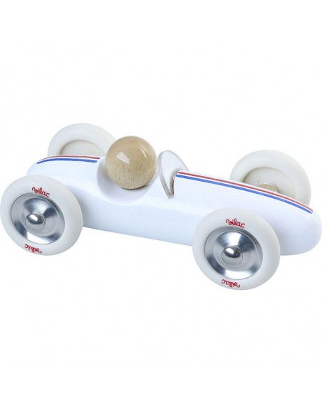 Voiture Grand Prix vintage MM Blanche - Vilac - Jeux et jouets