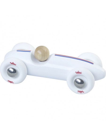 Voiture Grand Prix vintage PM Blanche - Vilac - Jeux et jouets