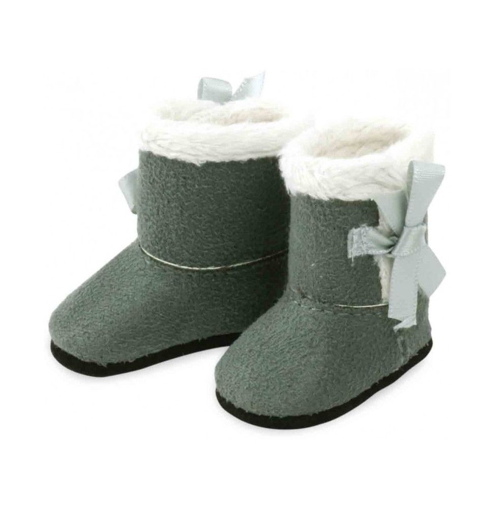 Bottes grises fourrées blanches pour poupée Minouche T.34cm - Vilac - Jeux et jouets