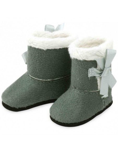 Bottes grises fourrées blanches pour poupée Minouche T.34cm - Vilac - Jeux et jouets