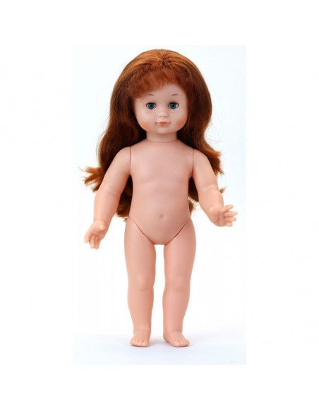Émilie 39 cm nue - Cheveux longs auburn frange - Yeux bleus - Vilac - Jeux et jouets