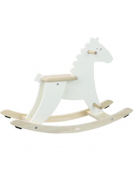 lot Hudada cheval à bascule ivoire + arceau - Vilac - Jeux et jouets