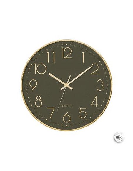 Horloge murale  - D 30,5 cm - 3D Gold - Vert