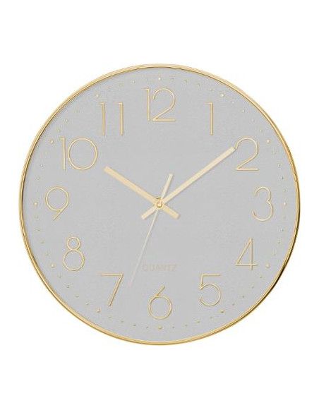 Horloge murale  - D 30,5 cm - 3D Gold - Gris