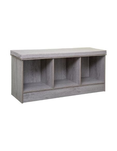 Banc avec rangement - L 105 cm x P 34 cm x H 49,5 cm - Mixn'modul - Gris