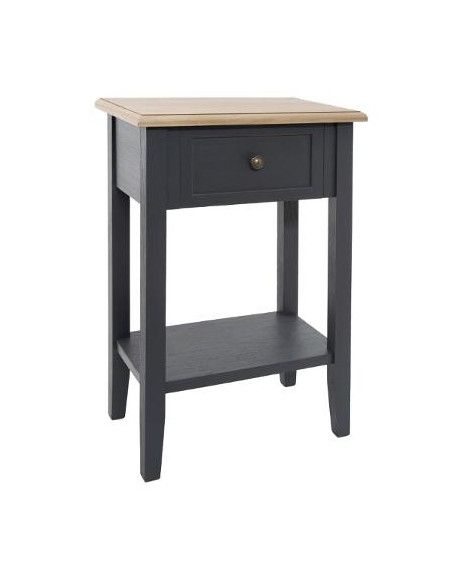 Table de chevet bicolore - L 45 cm x l 30 cm x H 67 cm - Damian - Gris