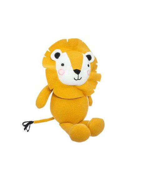 Peluche lion - L 41 cm x l 14 cm - Jaune