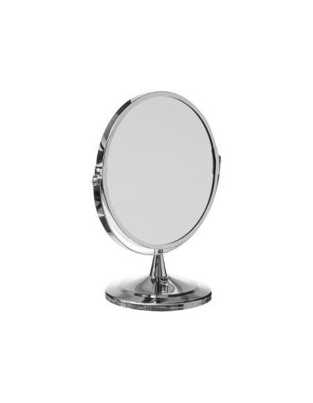 Miroir sur pieds - Grossissant (x3) - D 17 cm x H 23,20 cm - Argenté