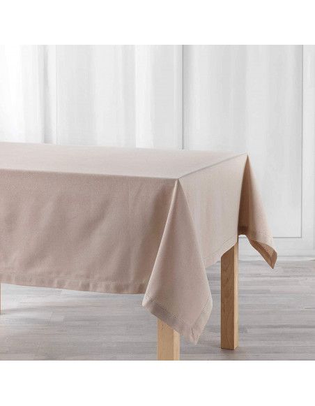 Nappe coton unie Charline - 150 x 200 cm - Beige