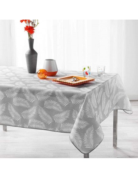 Nappe polyester imprimée Lifette - 150 x 240 cm - Gris