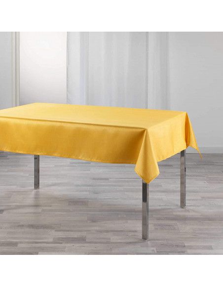 Nappe polyester unie Shantung - 150 x 240 cm - Jaune