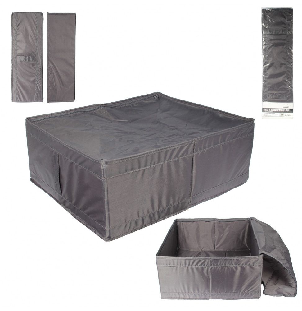 Housse de rangement - L 18 cm x P 23,5 cm x H 71 cm - Gris