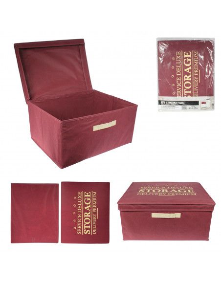 Boîte de rangement pliable - 50 L - Rouge